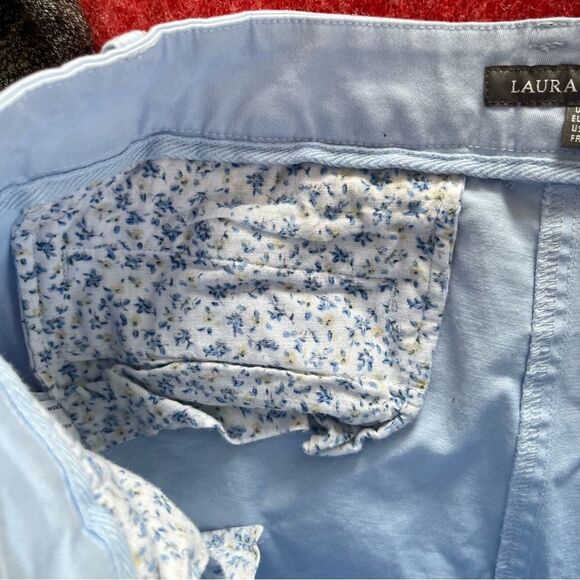 Laura Ashley Light Blue‎ Tapered Trouser Pants - Picture 4 of 9